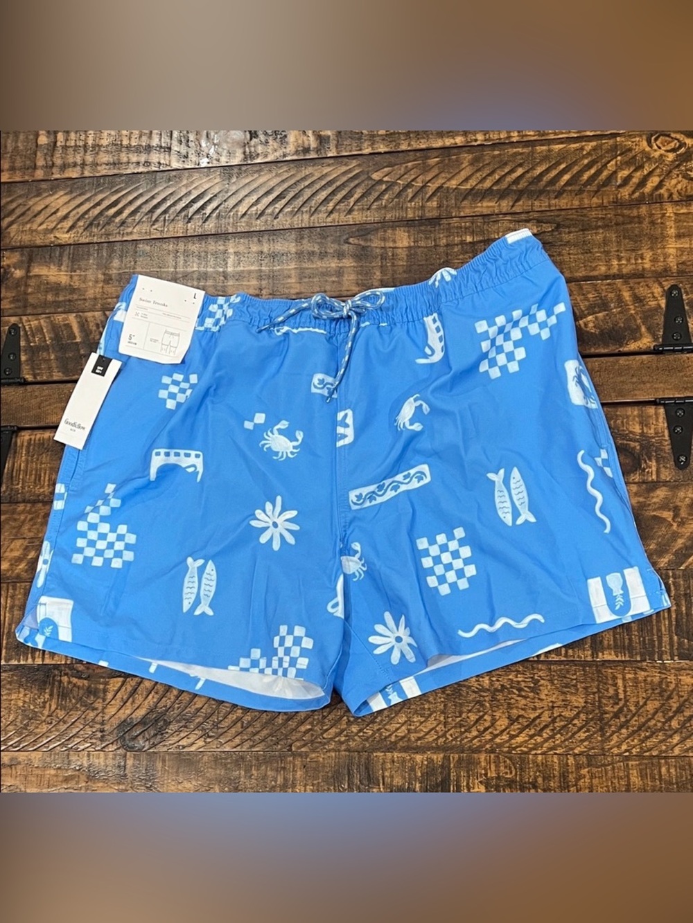 Goodfellow Swim trunks beach blue size large